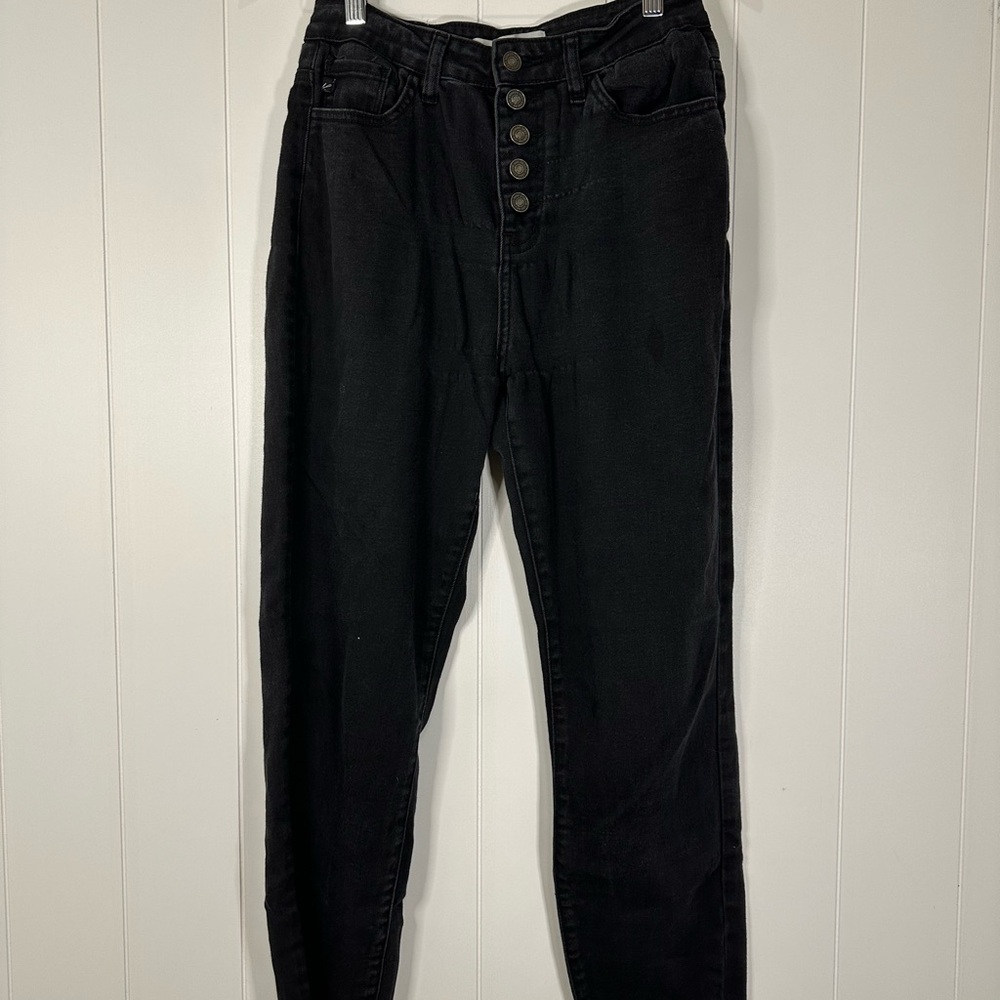 KanCan Women's High Rise Black Jeans